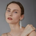 thumbnail image 5 of BNNG Colorful Tassel Earrings For Women Long Dangle Drop Statement Earrings Fashion Jewelry For Birthday Christmas Valentines Day Gift Female Halloween Playful Ear Danglers, 5 of 5