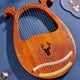 thumbnail image 2 of Arpa de lira de madera de 16 cuerdas, instrumento de cuerda con caja de resonancia y llave de afinación, 2 of 5