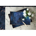thumbnail image 2 of A&B Home Decorative Tray Marbling Plastic Tray with Handles Coffee Table Serving Tray for Ottoman Couch Set of 2 Large Perfume Tray Blue, 2 of 12