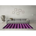 thumbnail image 3 of Ahgly Company Indoor Round Abstract Purple Modern Area Rugs, 5' Round, 3 of 4
