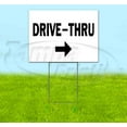 thumbnail image 1 of Drive-Thru Right (18" x 24") Yard Sign, Includes Metal Step Stake, 1 of 6