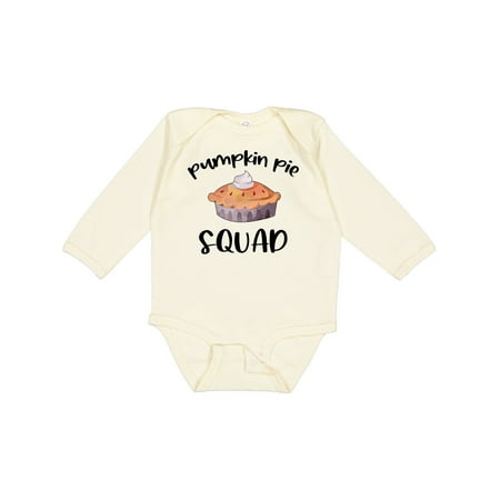 

Inktastic Thanksgiving Funny Pumpkin Pie Squad Gift Baby Boy or Baby Girl Long Sleeve Bodysuit