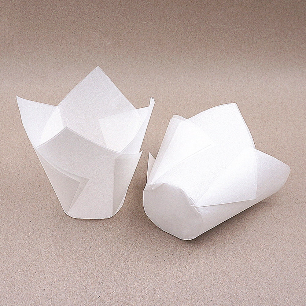 50Pcs Cupcake Wrapper Liners Muffin Tulip Case Cake Paper Baking Cups
