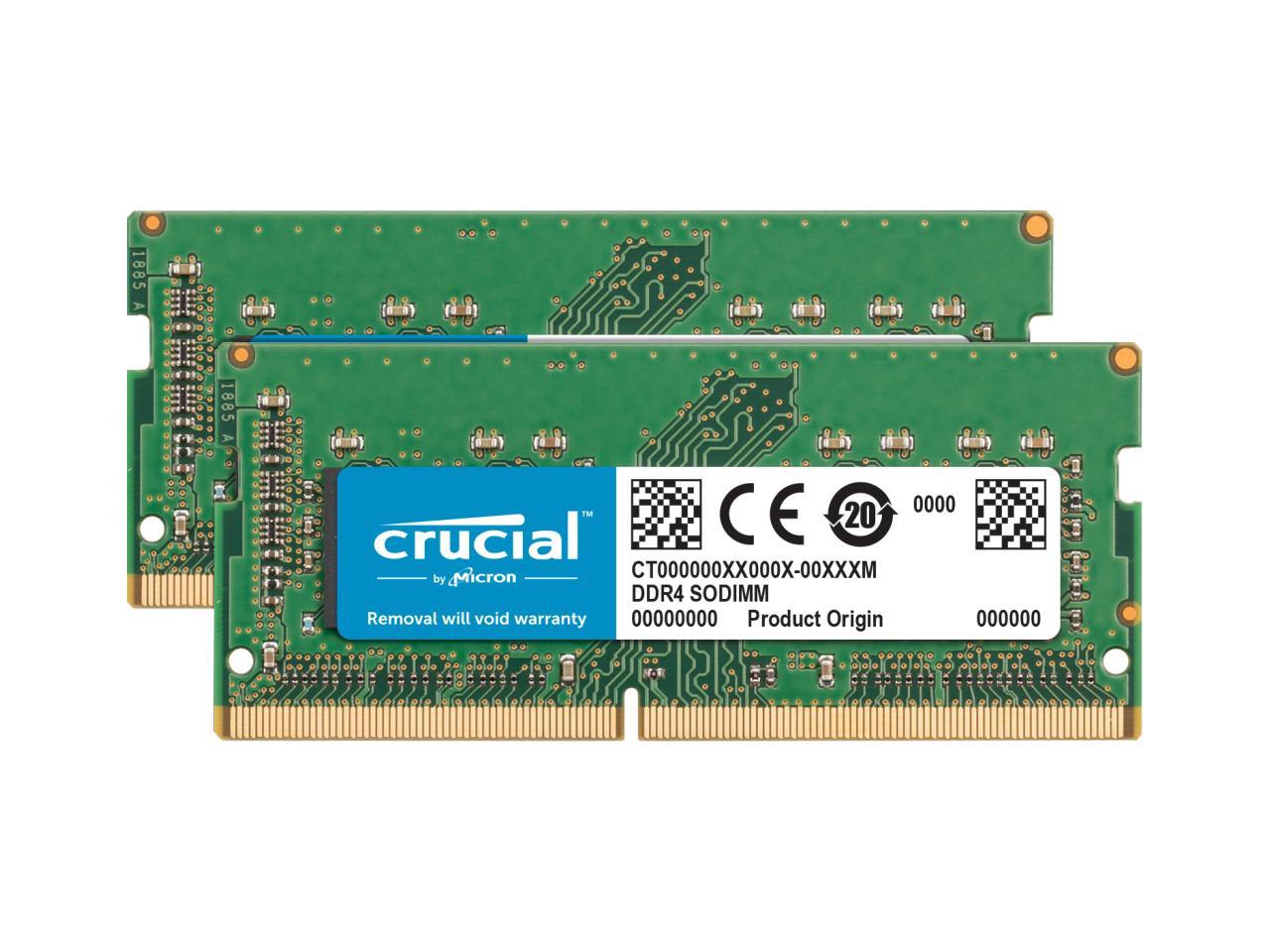 Crucial 64GB [2 x 32GB] DDR4 SDRAM Memory Kit (ct2k32g4s266m