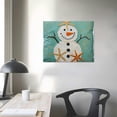 thumbnail image 4 of snowman starfish folk art Fine Art  Aesthetic   Poster ＆print Wall Painting  for Classroom Kitchen Office Farmhouse Bathroom Room Decor Pictures Wall Art Painting Canvas Prints Wall Art, 4 of 6