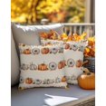 thumbnail image 4 of Fall Throw Pillow Covers&nbsp;20x20 Inch Set of 2 Orange Pumpkin Decorative Pillow Covers Sunflowers Leaves Cushion Cover Pillowcase for Sofa Couch Bed Home Decor, 4 of 9