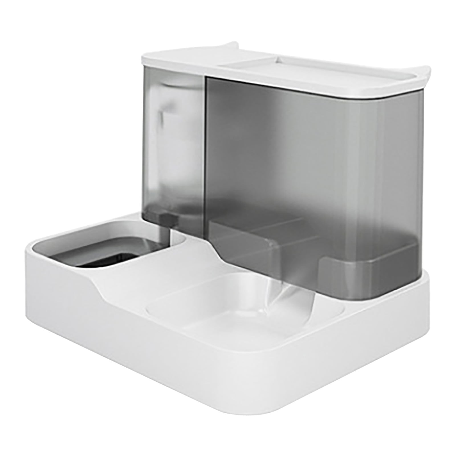 Sahpxhe Automatic Dog Cat Feeder and Water Dispenser,2 in 1 Automatic Pet Feeder and Water Dispenser Combo for Kitten Small Dog 12x9.84x9.44 Inch Gray