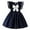 Blue, variant on Gaexia Dresses for Girls ,Toddler Children Girls Short Sleeve Solid Bowknot Dresses Dress Clothes (Blue,6-7 Years)