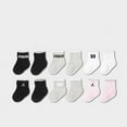 thumbnail image 2 of Nike Jordan Infant Ankle 6-Pack Socks Black/White/Pink/Grey Size 6-12 M, 2 of 7