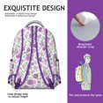 thumbnail image 4 of Bright Floral Print Student Backpack Lightweight, Multifunctional School Backpack with Romantic Rose and Peony Pattern, Adjustable Strap, Perfect for Everyday Use, 4 of 6