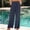 Navy, variant on JUSLIO Linen Pants Women Casual Drawstring Pockets Linen Comfortable Comfortable Wide Leg Pants Green L