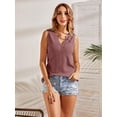 thumbnail image 2 of Sherrylily Women Tank Tops V Neck Waffle Knit Summer Sleeveless Loose Tee Shirts, 2 of 5