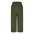 thumbnail image 5 of Plebaso Women's Casual Capri Pants Summer Drawstring Capris Plain Lightweight Pocket Cropped Trousers, 5 of 6