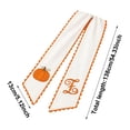 thumbnail image 2 of 54.3Inch Fall Wreath Sash,Double Pattern Satin Ribbon Scarf with RIC Rac Trim, Front Door Ribbon Sash for Halloween Fall Autumn Thanksgiving Harvest Porch Decor, 2 of 3