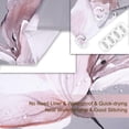 thumbnail image 5 of Floral Shower Curtain, Pink Flowers Shower Curtain Set, Grey Background Floral Shower Curtain, Waterproof and Washable Fabric Shower Curtain, 72" W x 72", 5 of 6