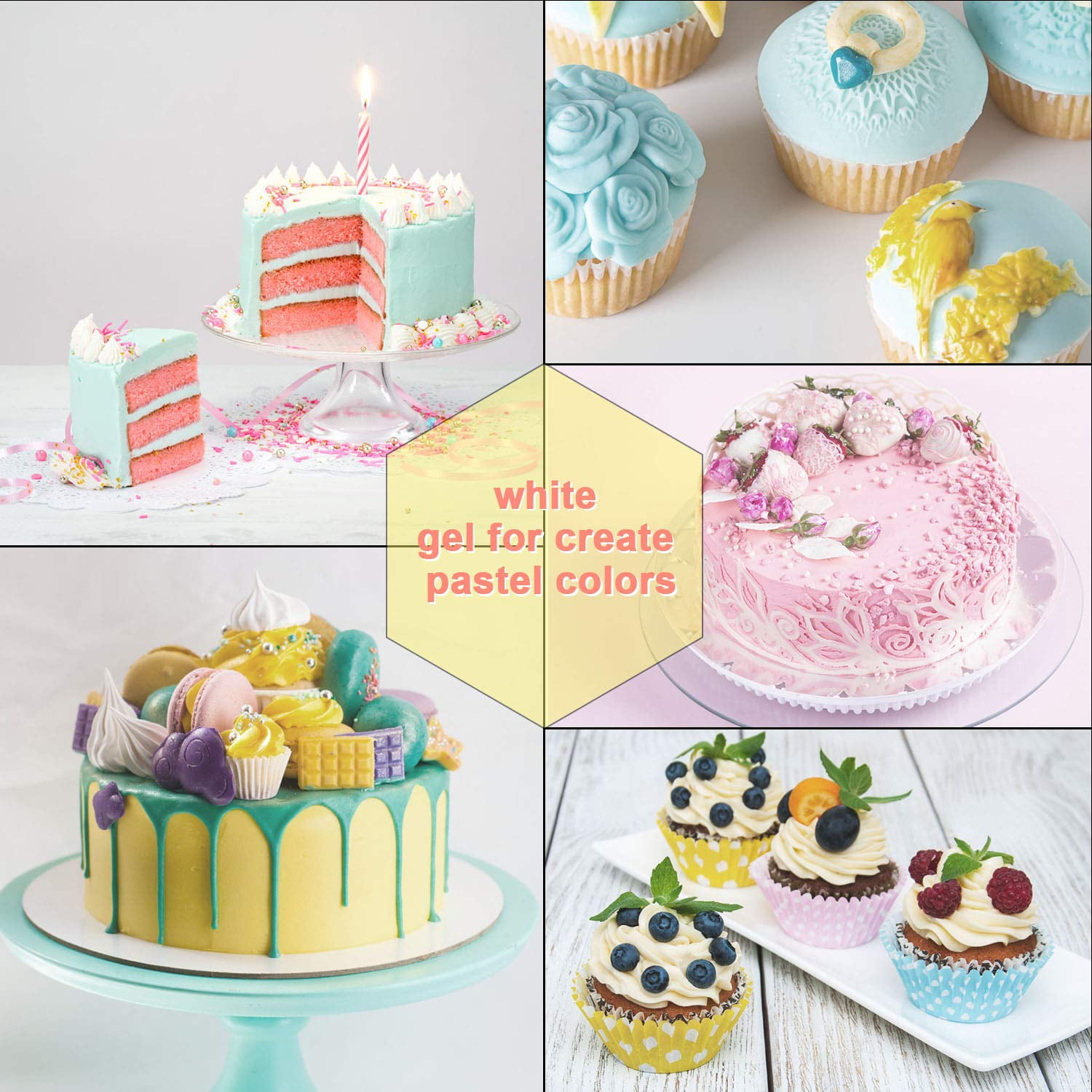 Buy Nomeca 8 Color Gel Food Coloring Set, 0.44 fl.oz (12.5g) Bottle