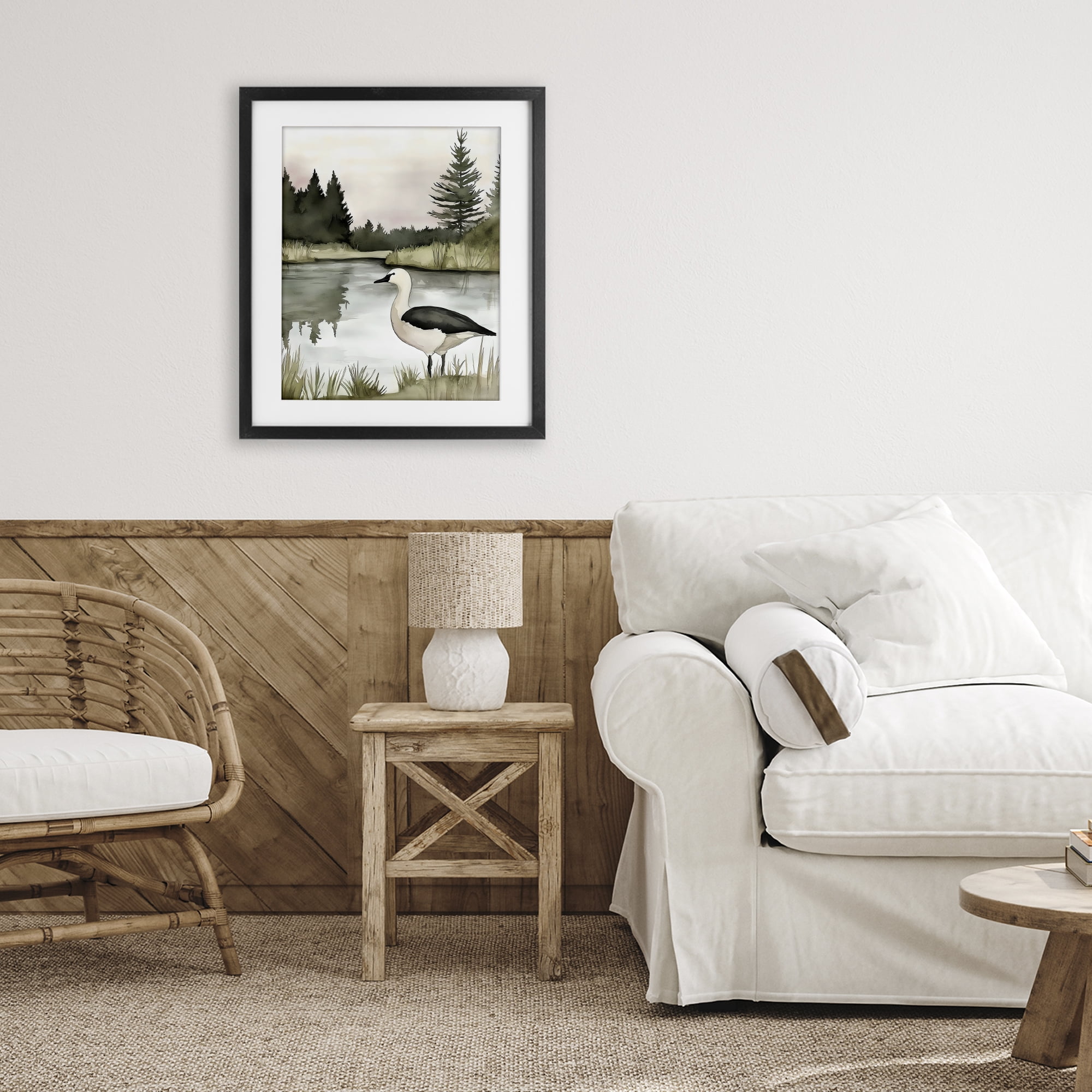 Stupell Industries Springtime Serenity Duck Black Framed Print Under Glass, design by Riley B