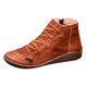 thumbnail image 2 of Fiudx Botas Planas Informales En Cuero En Cordones y Cremallera Posteriormente En Mujer, En Punta Redonda, 2 of 2