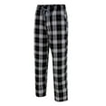 thumbnail image 3 of KyCheLot Mens Pajama Pants Soft Flannel Plaid Wide Leg Trousers Homewear Casual Mid Waist Sleep Pants, 3 of 5