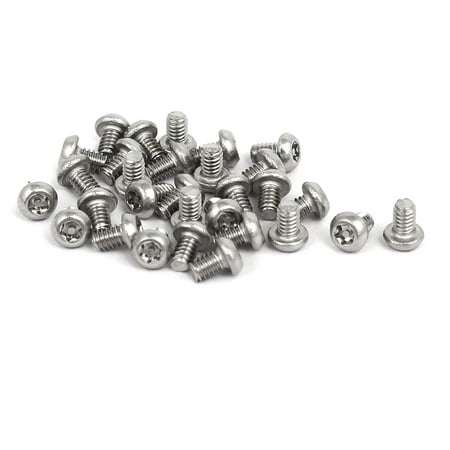 

M2x3mm 304 Stainless Steel Button Head Torx Security Machine Screws 30pcs