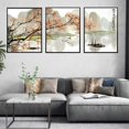 thumbnail image 3 of Japanese Scenery Art Floral Print Ink Painting Boat Bird Canvas Posters Asian Decor Japanese Wall Art for Living Room Bedroom Decoration, 3 of 6