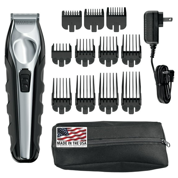 Wahl USA Recortadora de barba total de iones de litio para hombres con 11 peines guía para recortar, detallar y arreglar fácilmente - Modelo 9888
