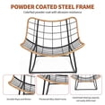 thumbnail image 7 of Oversized Outdoor Rocking Chair with Thick Cushion, Wicker Papasan Rocking Chair for Patio Garden, Heavy Duty Metal Frame 450 lbs Capacity, Reading Lounge Chair for Indoor Outdoor, 7 of 7