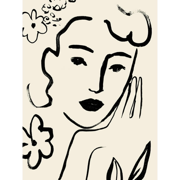 Art.com Matisse's Muse Portrait II Art Print by Victoria Barnes, 18" x 24"