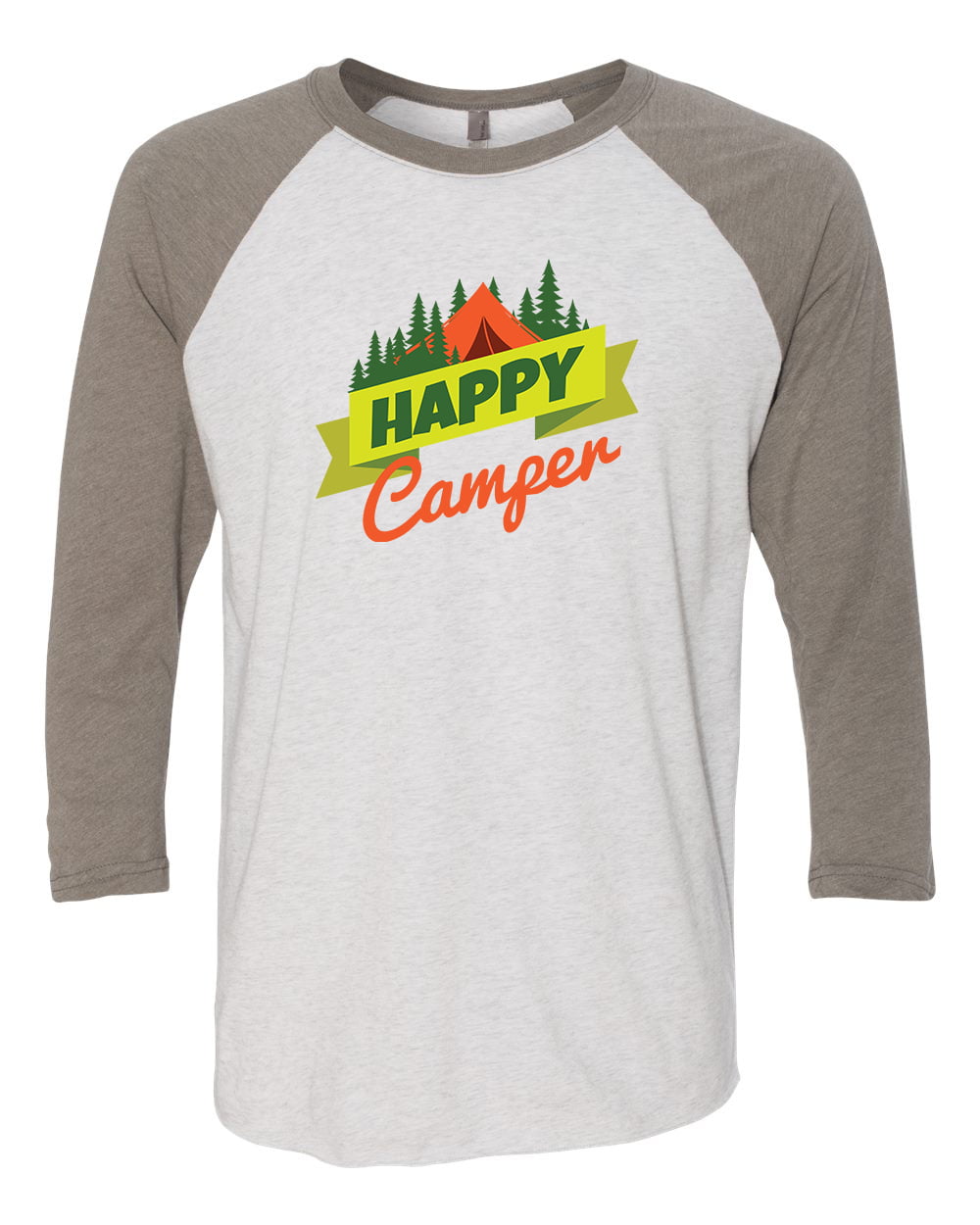 Retro Happy Camper Unisex 34 Sleeve Raglan Shirt