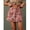 Pink, variant on Womens High-Waist Scalloped Button-Front A-Line Denim Mini Skirt In Pink