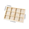 thumbnail image 3 of Wooden Sorting Tray 13.77 Inches Multi Compartment Storage Divider Organizer Showcase Display Box Home Handicraft Jewelry Tea Bags Small Parts Office Kitchen Storage Solution, 3 of 6