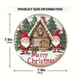 Christmas Dwarves Round Wooden Ornaments Woodblock Paintings Sign