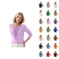 thumbnail image 1 of Chandail pour Femmes Automne Hiver 2026 Tendance Manches Longues Col Rond Tricoté Uni, 1 of 4
