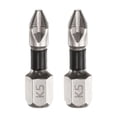 thumbnail image 1 of Uxcell 2pcs Anti Slip Magnetic Phillips Screwdriver Bit PH2 1/4" Hex Shank 1" (25mm) Long Impact Cross Screwdriver Bits, 1 of 7