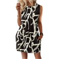 thumbnail image 2 of Womens Summer Dresses 2026 Beach Cover Up Casual Sleeveless Floral Print Tank Loose Sundress with Pocket Black L, 2 of 7