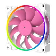 ID-COOLING ZF-12025-PINK Case Fan 120mm 5V 3 PIN ARGB Cooling Fan MB Sync, 4 PIN PWM Speed Control Fans
