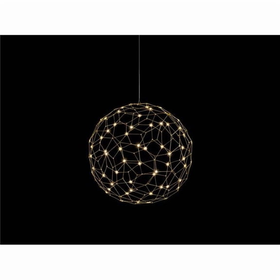 Golden Lighting 5462-16 NBS 16 in. Spheris LED Globe Pendant in Natural Brass