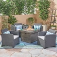 thumbnail image 2 of Noble House Bedrock Ensemble de Conversation Extérieur 2 Places avec Foyer Gris, 2 of 15