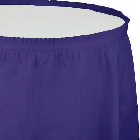 Touch of Color Plastic Tableskirt, 14 Ft, Purple, 1 Ct