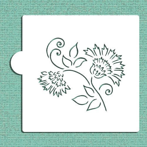 Brushstroke Thistle Flower Cookie And Craft Stencil Cm050 By Designer Stencils Walmart Com Walmart Com