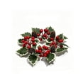 thumbnail image 2 of YiFudd Christmas Candlestick Wreath, Green Pine Cones, Golden Berries, 1 Piece, 2 of 6