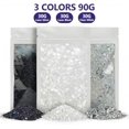 thumbnail image 4 of Biodegradable Chunky Glitter,90g/3.18oz Craft Glitter for Crafts,Resin,Body,Nail,Face,Hair,DIY Decorations,3 Colors Holographic Glitter,Silver Glitter,White Clear Glitter,Black Glitter, 4 of 10