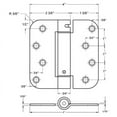 thumbnail image 4 of Deltana DSH4SR515-LH Left Hand Square Spring Hinge, Brushed Nickel, 4 of 4