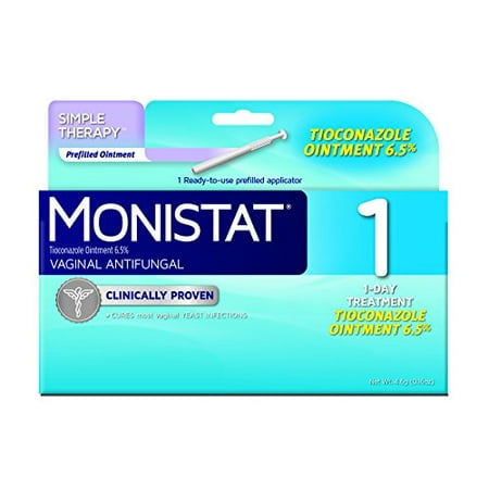 6 Pack Monistat Vaginal Antifungal Medication 1 day 0.16oz Prefilled (Best Otc Yeast Medication)