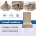 thumbnail image 2 of JIATER Dining Chair Covers Stretch Washable Chair Slipcovers Protector Set of 4,Khaki, 2 of 7