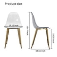 thumbnail image 5 of Set of 6 Dining Chairs, Stylish Modern Style, Suitable for Dining Room, with Sturdy Golden Metal Legs., 5 of 8