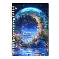thumbnail image 7 of FORMRS 1-Subject Spiral Notebook 8" x 5" College Ruled 60 Refillable Sheet A5 Hard Cover, 2 Pack, Beautiful Floral Moon, 7 of 7