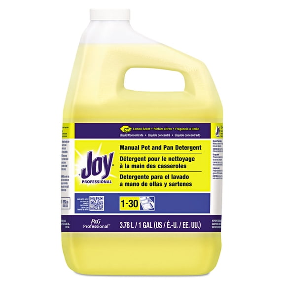 Joy 57447 One Gallon Bottle Lemon Scent Dishwashing Liquid (4/Carton)