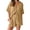 Khaki, variant on Fantaslook 2 Piece Womens Outfit Sets Button Down Shirts and Shorts Casual Lounge Sets Short Sleeve Pajamas Sets Summer Loungewear