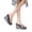 Black, variant on Women’s Rhinestone Wedge Flip Flops, Sparkly Platform Thong Sandals